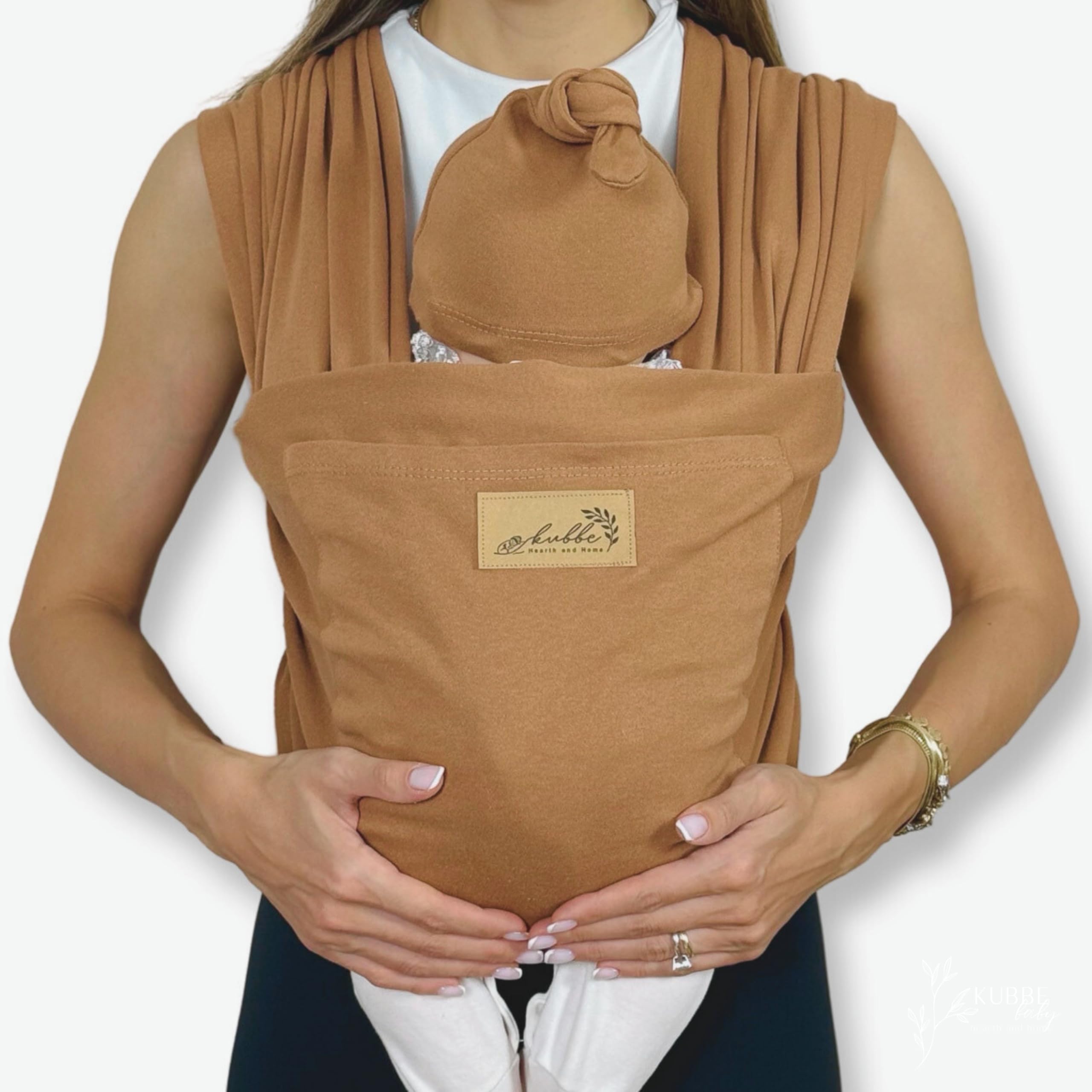 3in1 Baby Carrier Wrap Sling with Bib & Hat | Adjustable, Ergonomic, Stretchy Front Carriers for 0-36 Months 7-35 Lbs Newborns/Toddlers | Easy Wear Shoulder Support Hip Wraps Soft Cotton Infant Holder