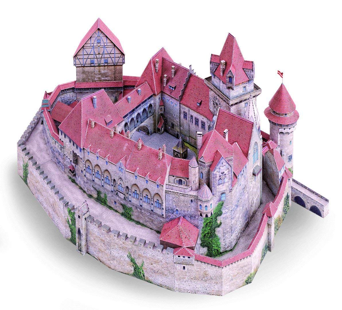 ペーパークラフト　コスト城（チェコ） Amazon | クロイツェンシュタイン城 1/250 シュライバー・ボーゲン