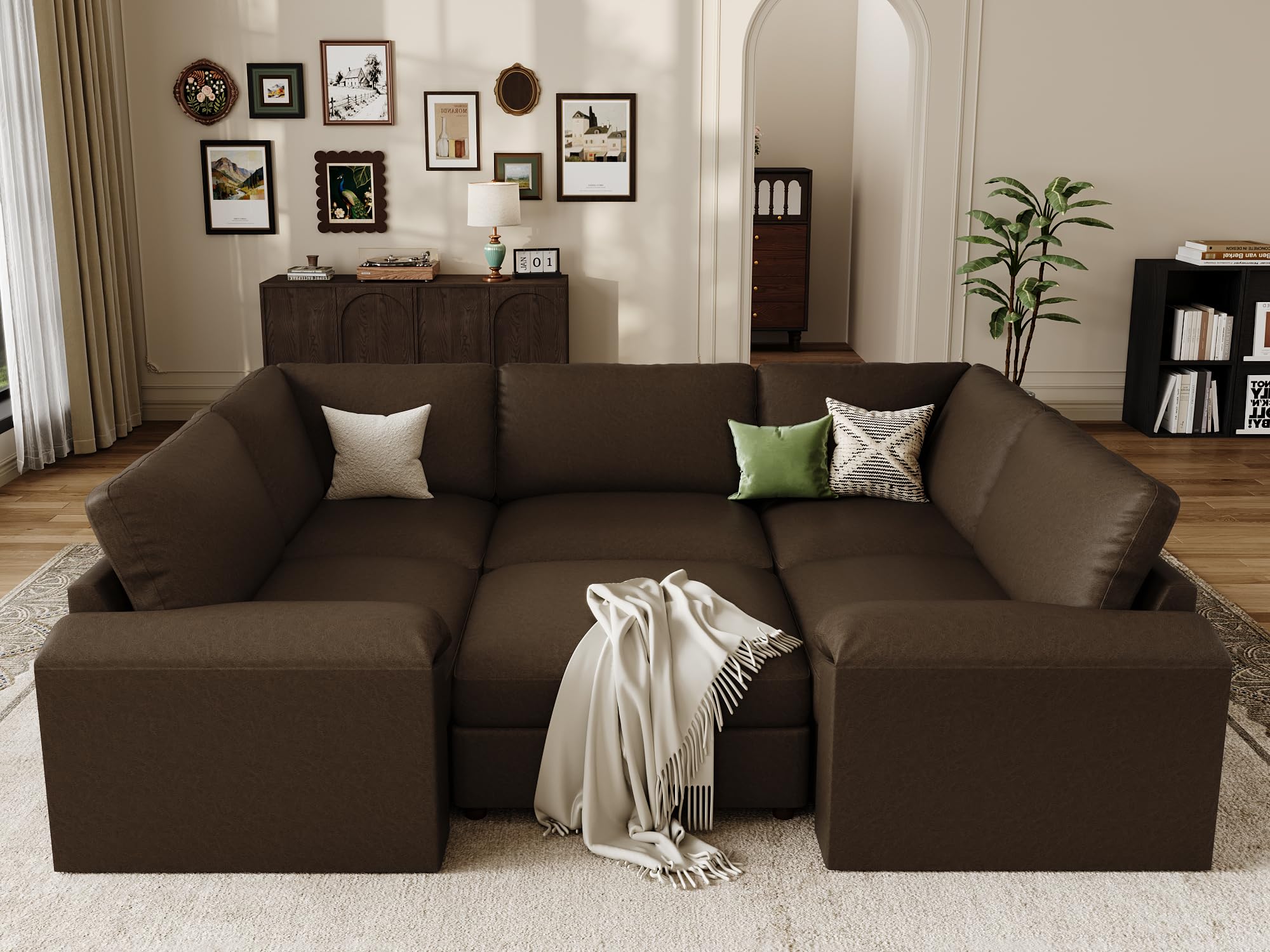 EASE MOOSE Leather Sectional Couch Sleeper