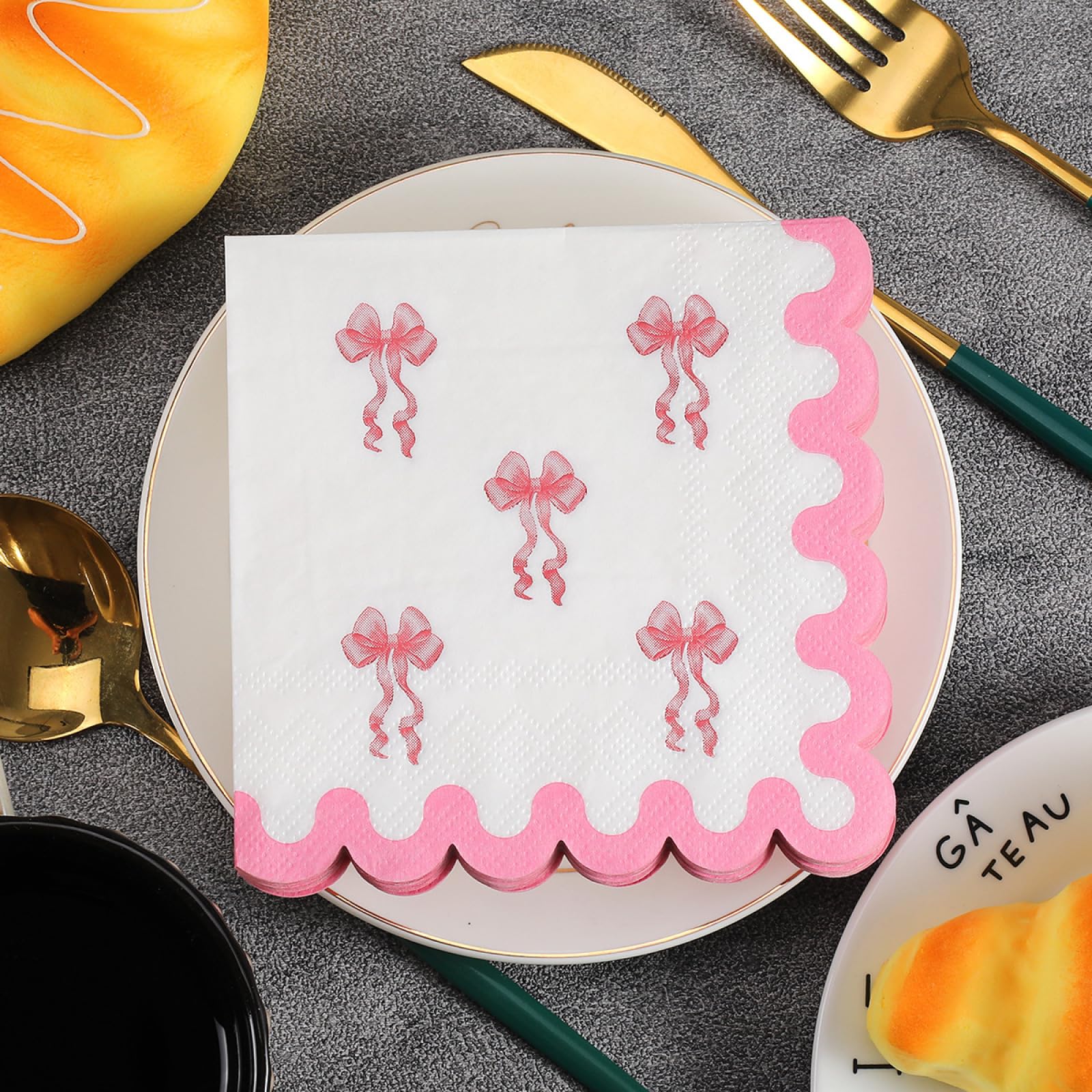 Tovaglioli di Carta Ragazza Rosa Bianco Tovaglioli per Decoupage Decorati Tovaglioli Bar Compleanno Carta Lgienica Tovagliolo Decorazione Da Tavola Usa e getta Per Matrimoni Feste 30 Packs(33x33cm)
