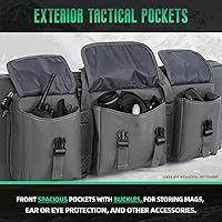 Vista 4 de DULCE DOM - Bolso suave doble para rifle de 32/36/42/48/52 pulgadas, perfecto para almacenamiento y transporte de armas de fuego, pistolas y rifles