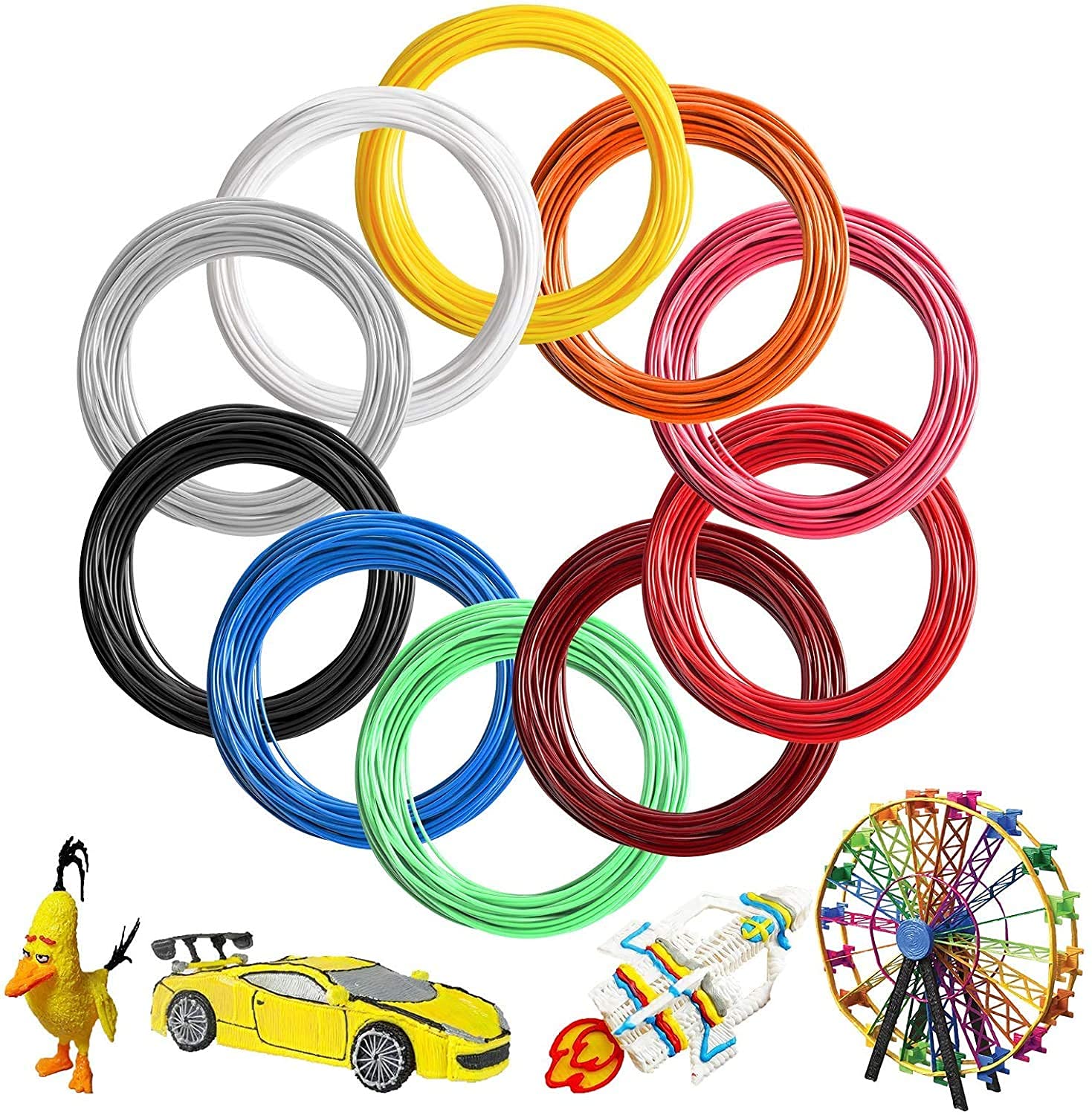 REES52 3D Pen/3D Printer Filament 20 Color 5 Meter, 1.75mm High-Precision Diameter PLA Filament Refills for 3D Pen (B09CQ46HFW) Amazon Price History, Amazon Price Tracker