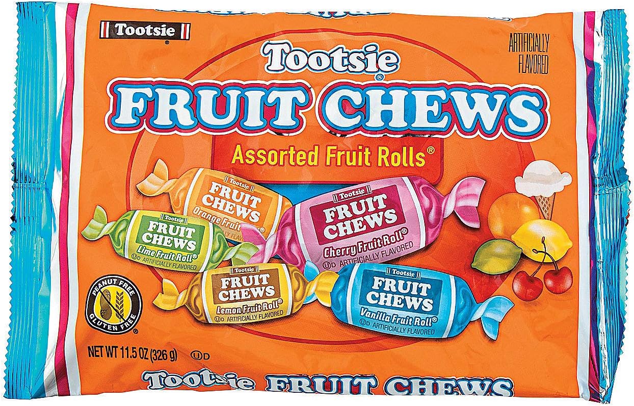 Fun Express - Tootsie Roll Fruit Rolls (48 Pcs/un) - Edibles - Soft & Chewy Candy - Taffy & Marshmallow - 48 Pieces
