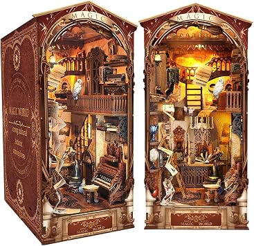 Flever DIY Miniature House Kit, Tiny Home Kit with LED Light, Mini House Build Craft Kits for Teens and Beginners, Home Decor Creative Gift for Family/Friends