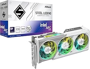 ASRock Intel ARC B580 Steel Legend 12GB OC 2800MHz 19Gbps 192bit GDDR6 7680×4320 650W Triple Fan Graphics Card