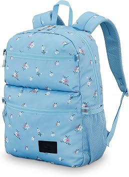 High Sierra Everclass Backpack - Travel or Work Laptop Bookbag with 360 Reflectivity, Dual Water Bottle Pockets & Fits Laptops Up To 15.6, One Size, Floral Blue