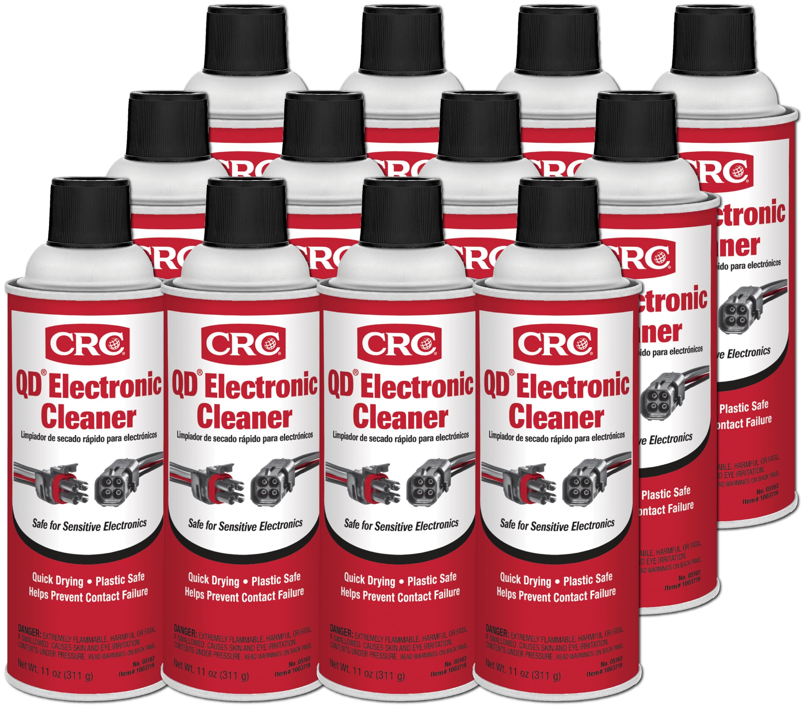 CRC 05103-Case 5103 Quick Dry Electronic Cleaner, 11 oz, 12 Pack