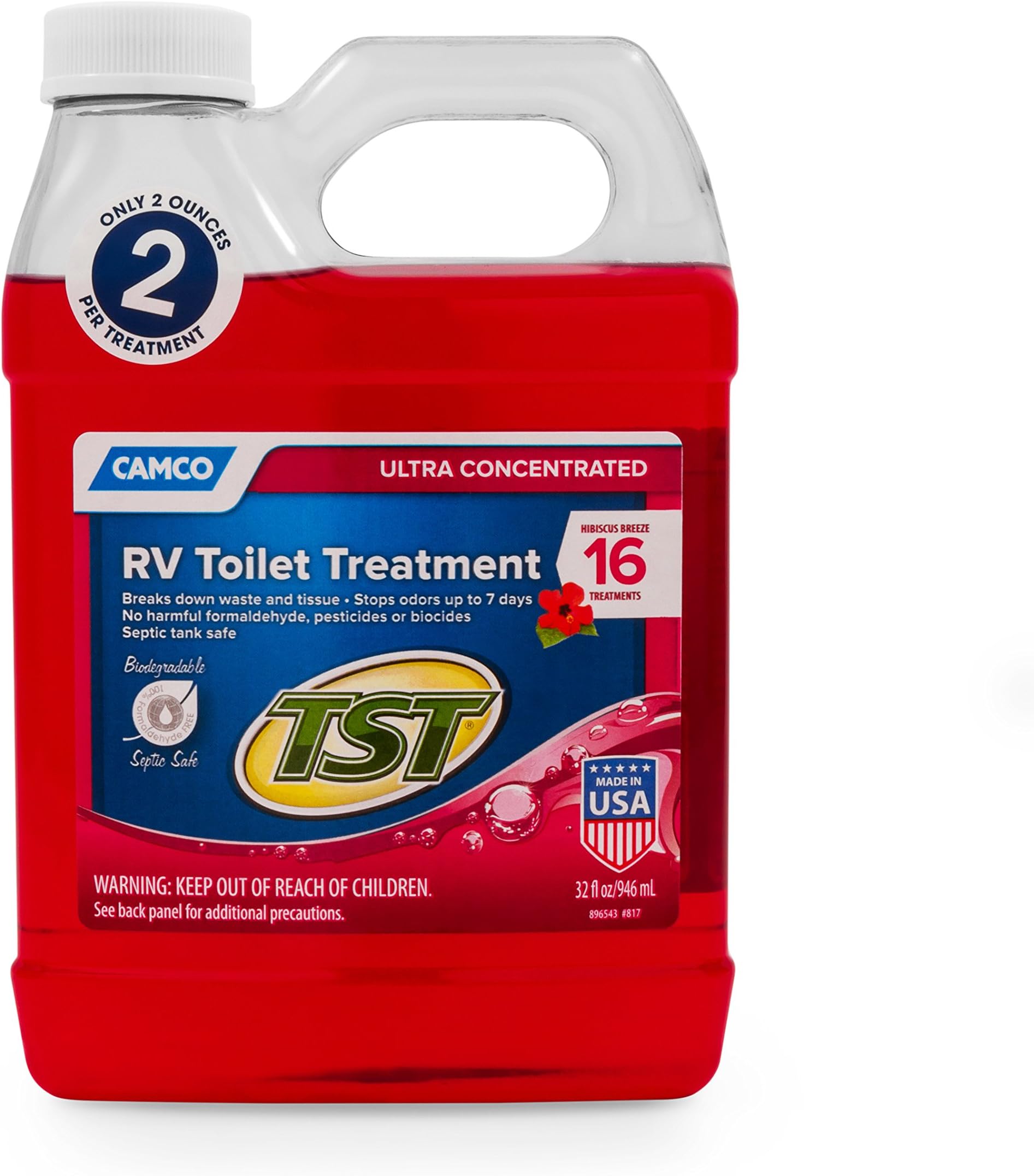 Camco TST MAX RV Toilet Treatment Features a