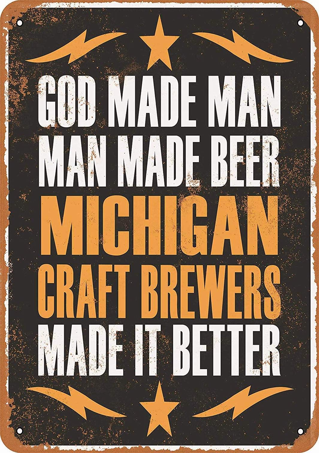 mefoll Tin Sign 12"x16" Michigan Craft Brewers Make Better Beer