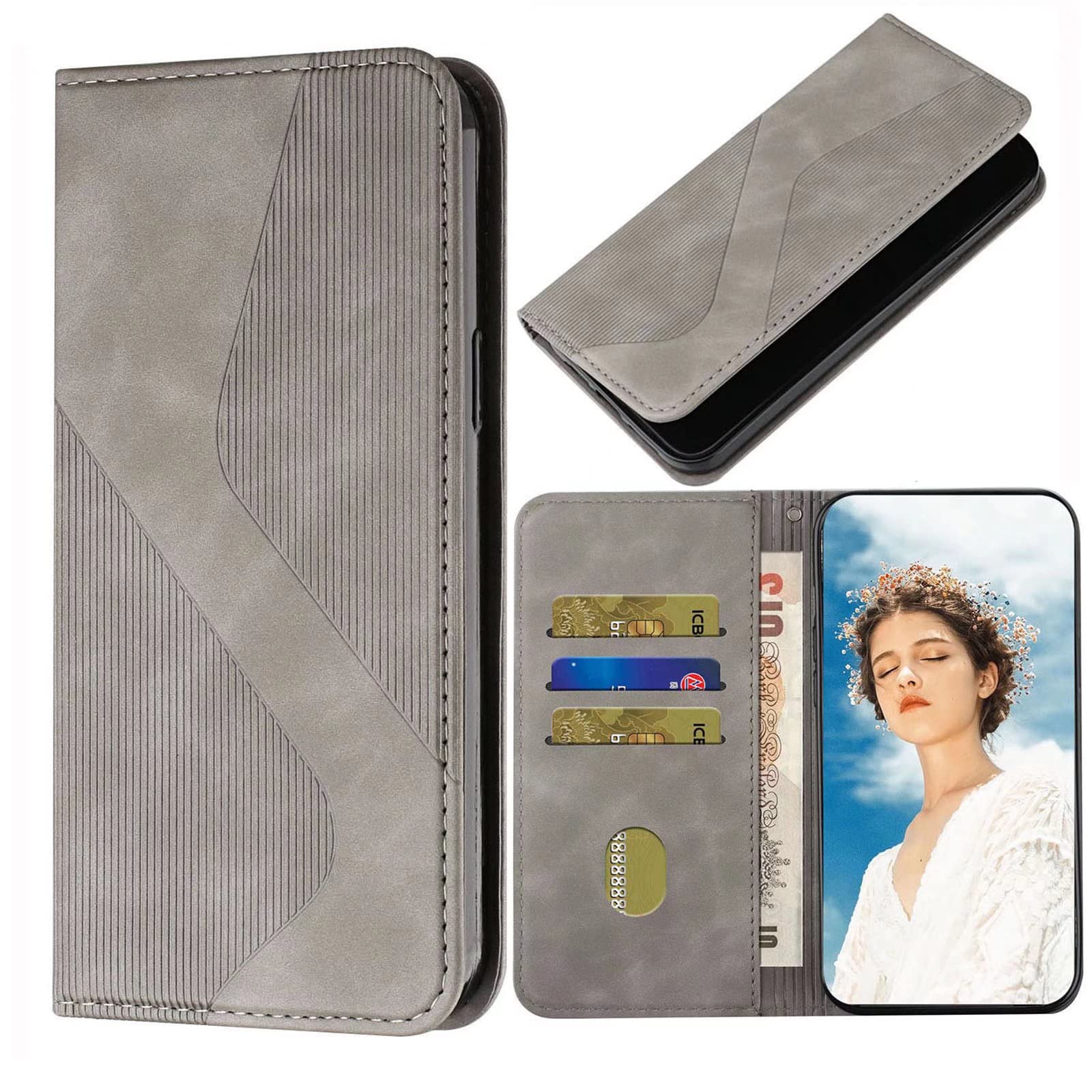 TIANCI Cover Per IPhone 14 Pro Max Con Stampa UV HD - Custodia Portafoglio Flip In Pelle Con Fibbia Magnetica E Cinturino - 3