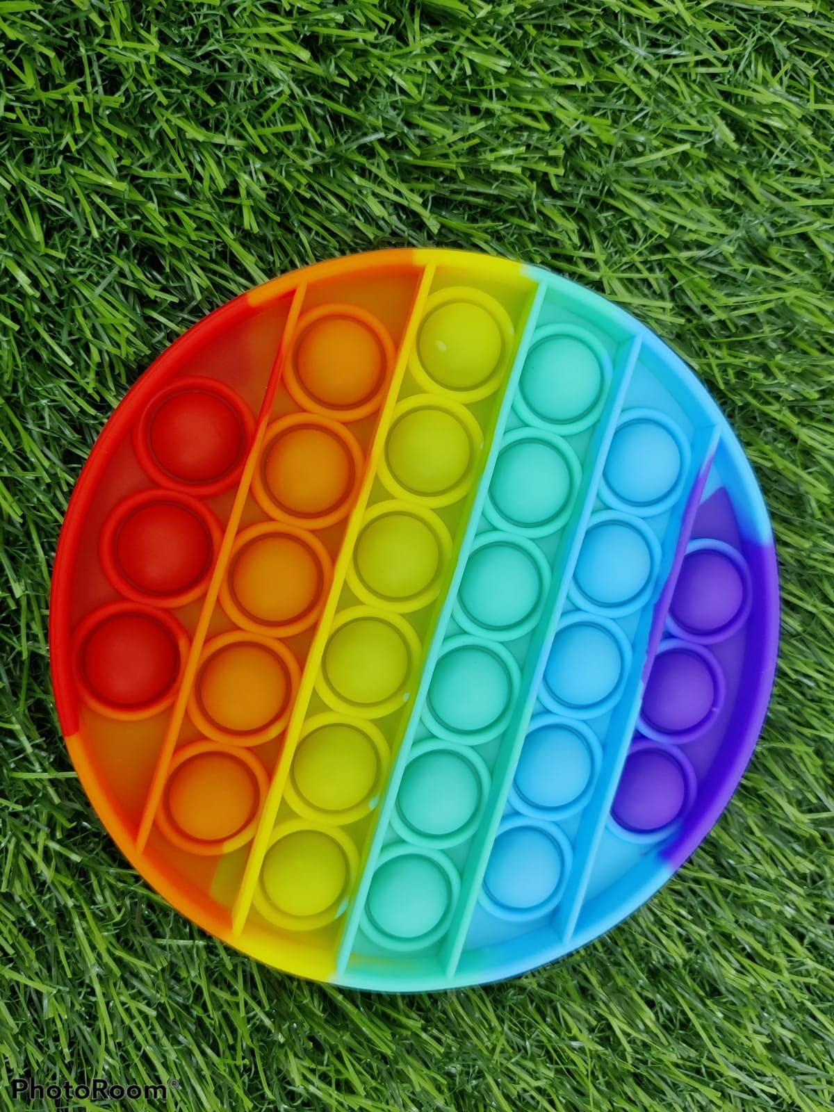 FunBlast Round Pop It Fidget Toy, Autism Special Needs Silicone Stress Reliever, Squeeze Sensory Toy