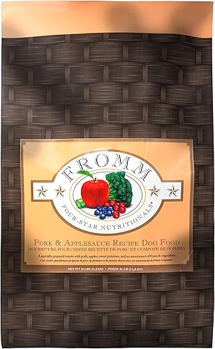 Fromm Four-Star Nutritionals Comida para perros de cerdo y puré de manzana - Comida seca prémium para perros - Receta de cerdo - 26 libras