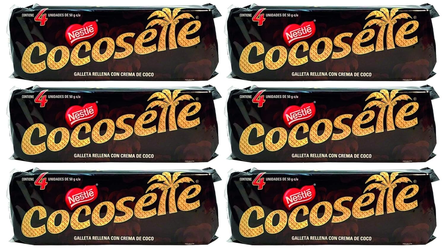 Cocosette cookies 24 pack (6 paks of 4 cookies each)