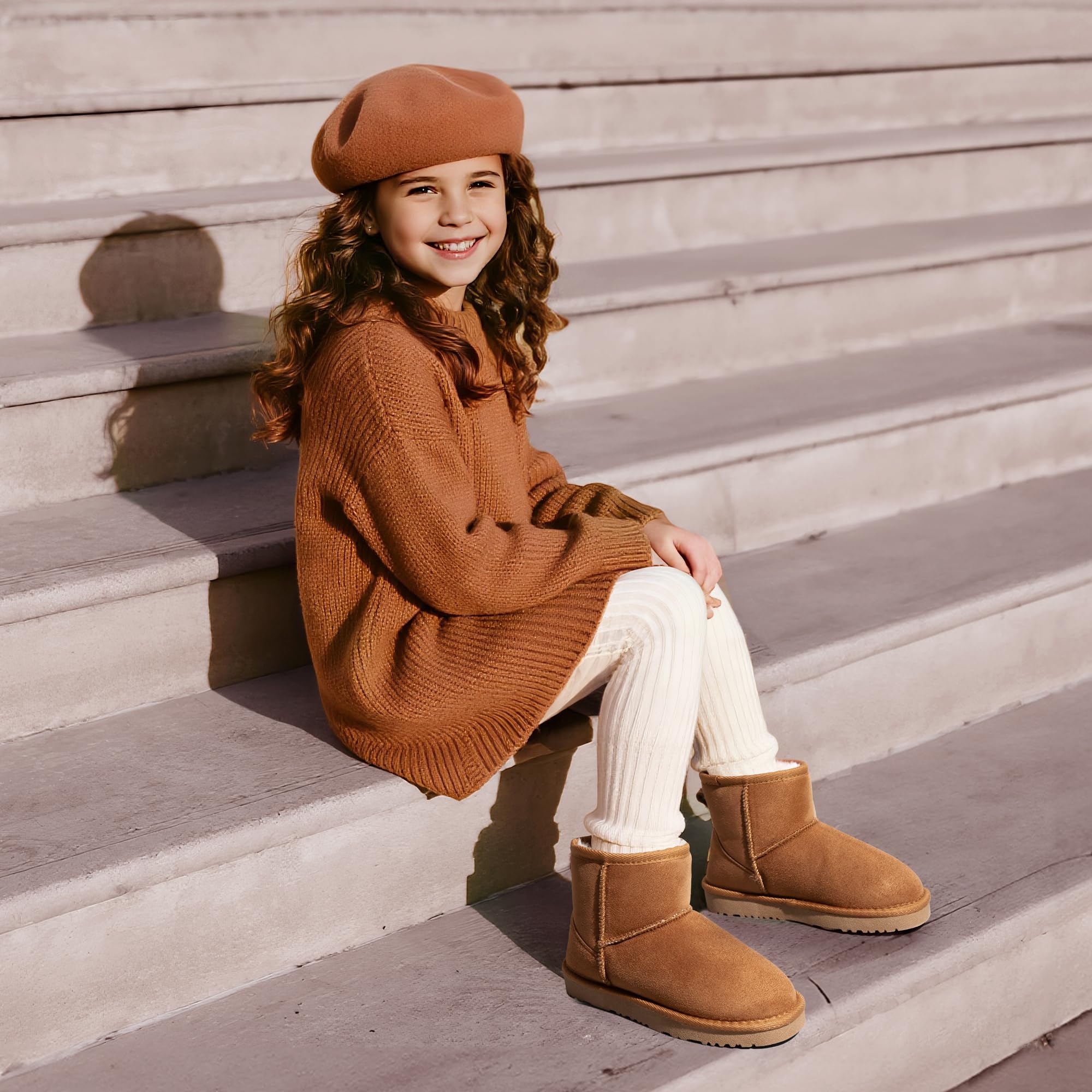 DREAM PAIRS Botas para Niñas Botas para Niños Zapatos de Nieve Clásicos de Bajo