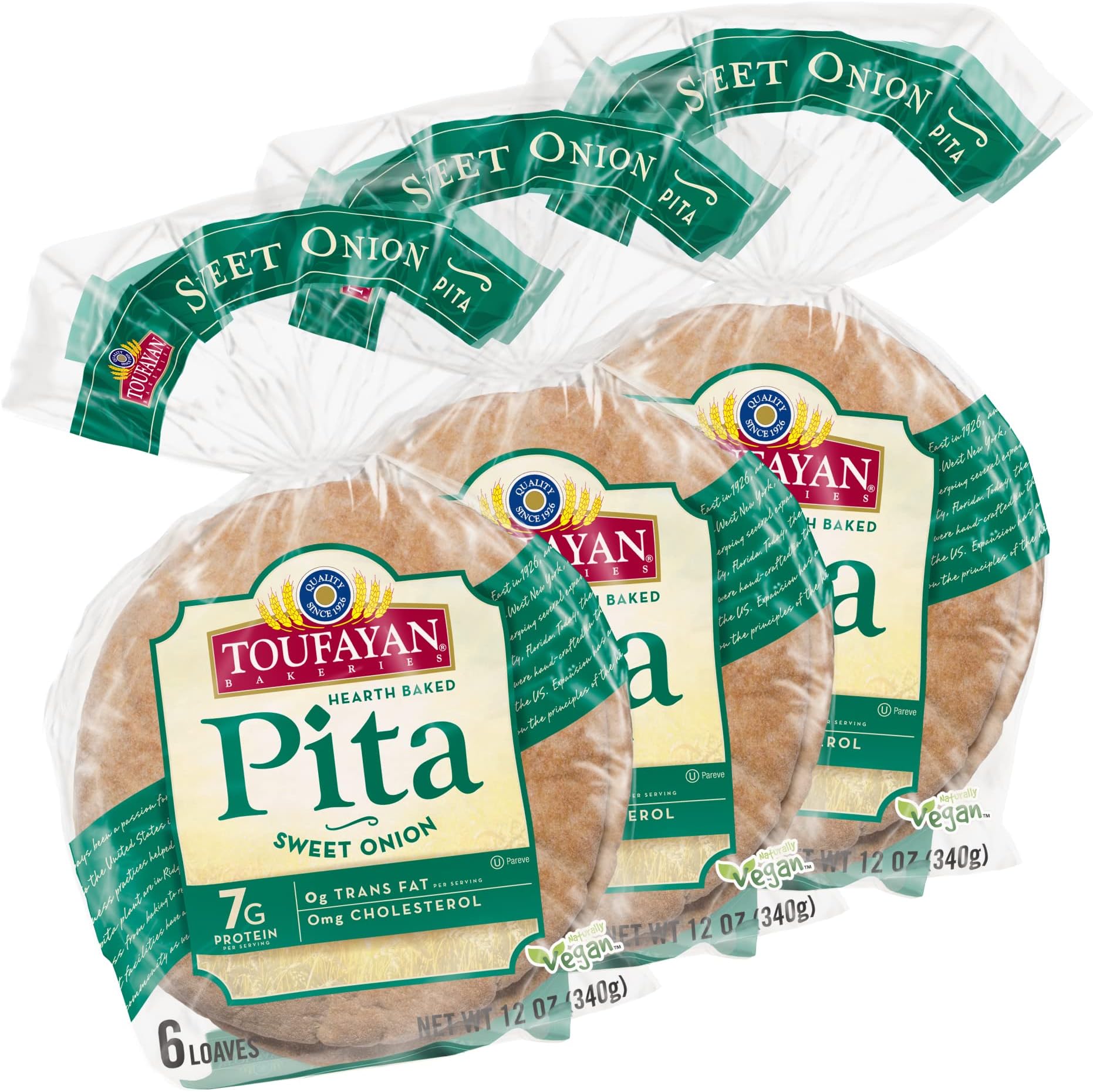 Toufayan Whole Wheat Smart Pockets Pita Bread Low Sodium