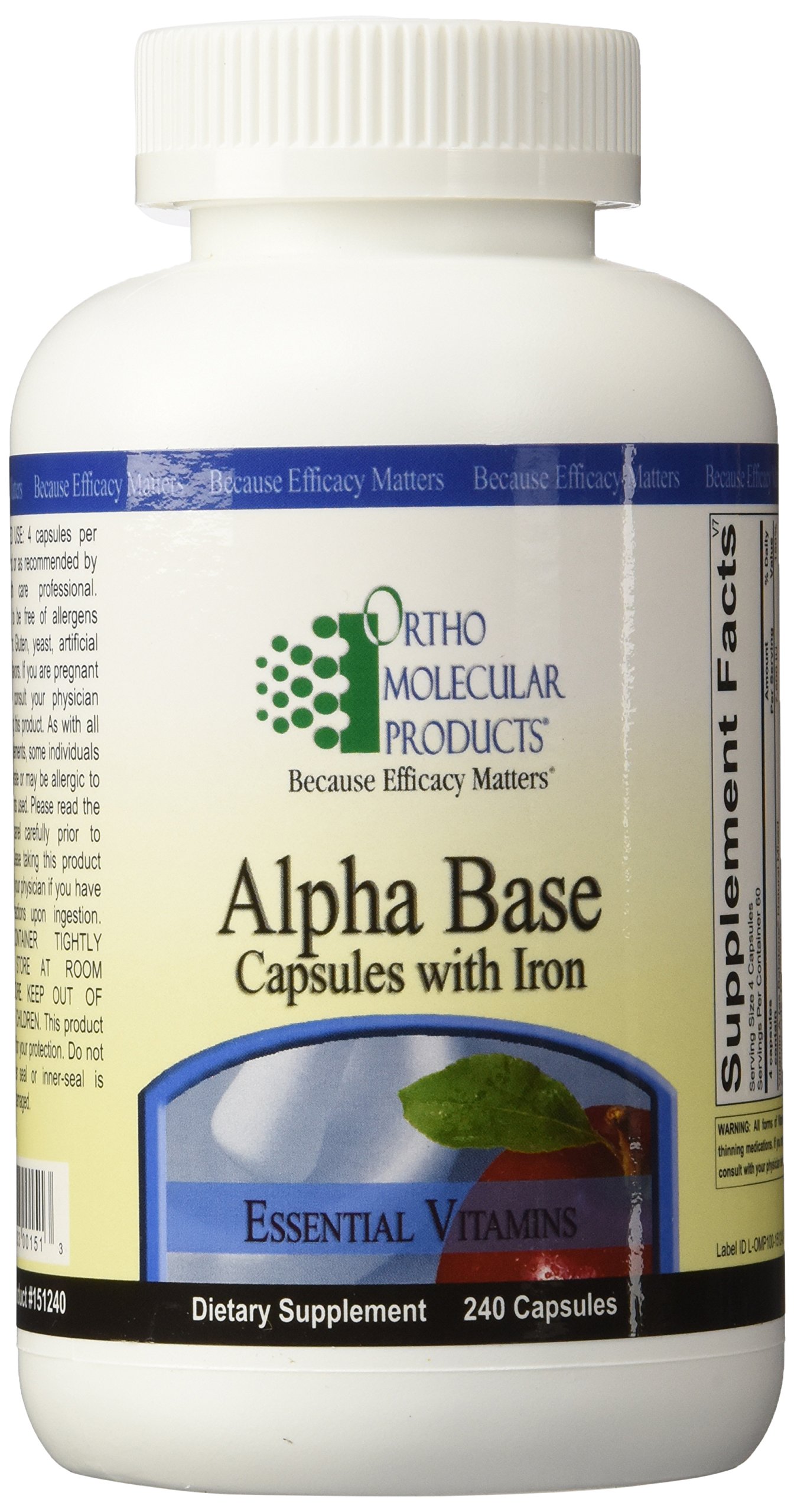 ortho molecular products glutathione Amazon.com: Ortho Molecular Products Alpha Base Capsules with Iron, 240  Count : Health & Household