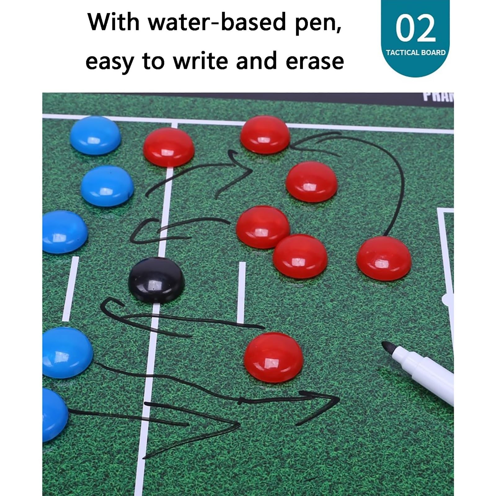 Tattiche di pallacanestro Clipboard allenatori, Lavagna magnetica cancellabile a secco su entrambi i lati da calcio 45x30 cm, set con penna e pezzi magnetici