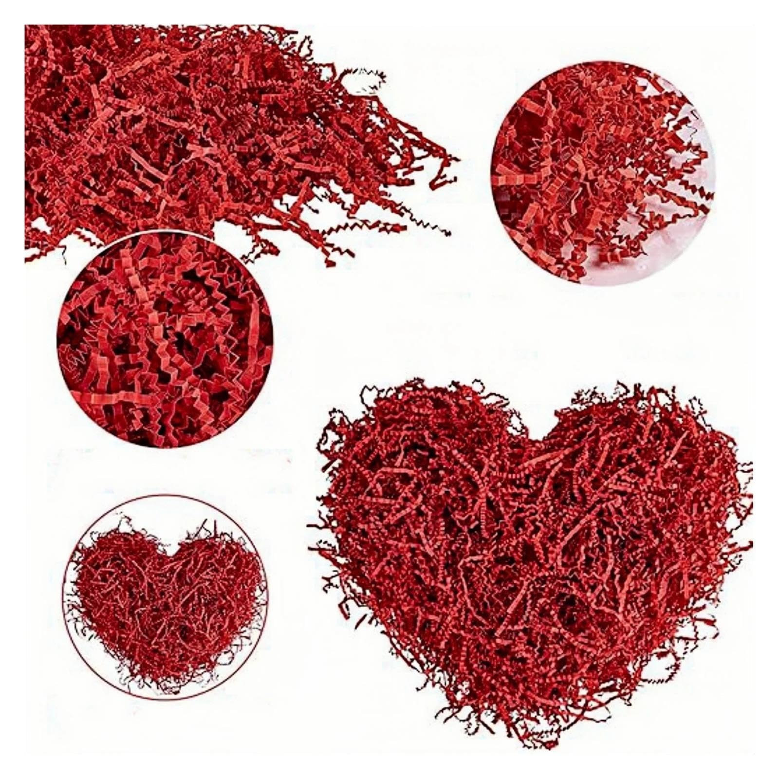Weihnachtskonfetti Roter, zerknitterter Papierschnipsel