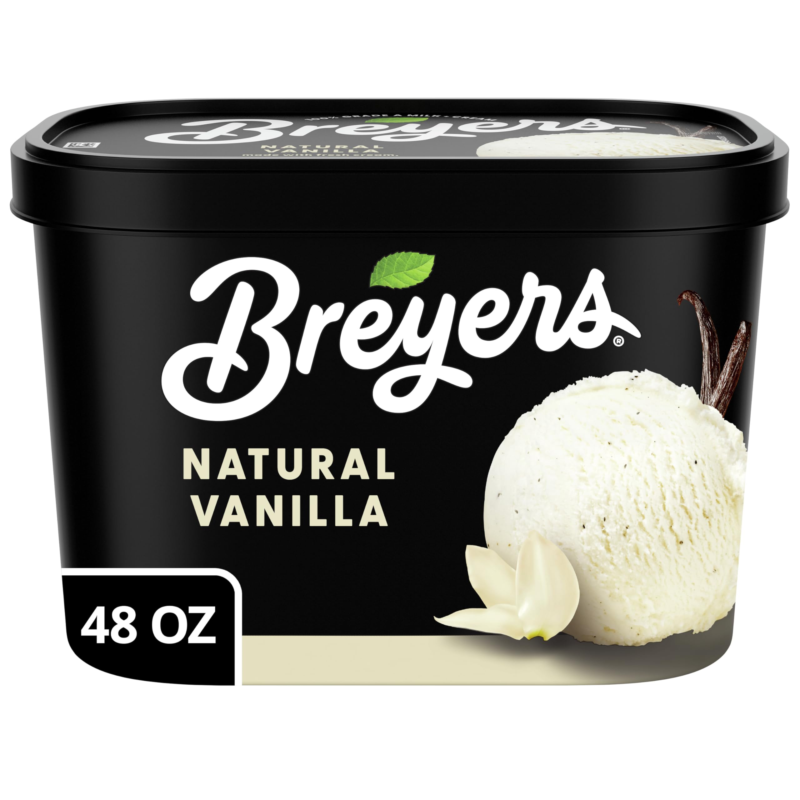 Breyers Classics Ice Cream for a Delicious Frozen Treat Natural Vanilla Made With 100 Percent Grade A Milk — view 4