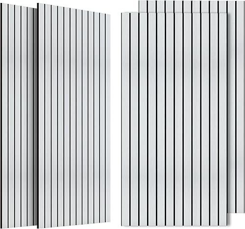 Miniatura 37 de Paquete de 10 paneles acústicos grandes de 47.2 x 23.6 pulgadas, panel acústico decorativo de pared, panel a prueba de sonido con acabado de grano