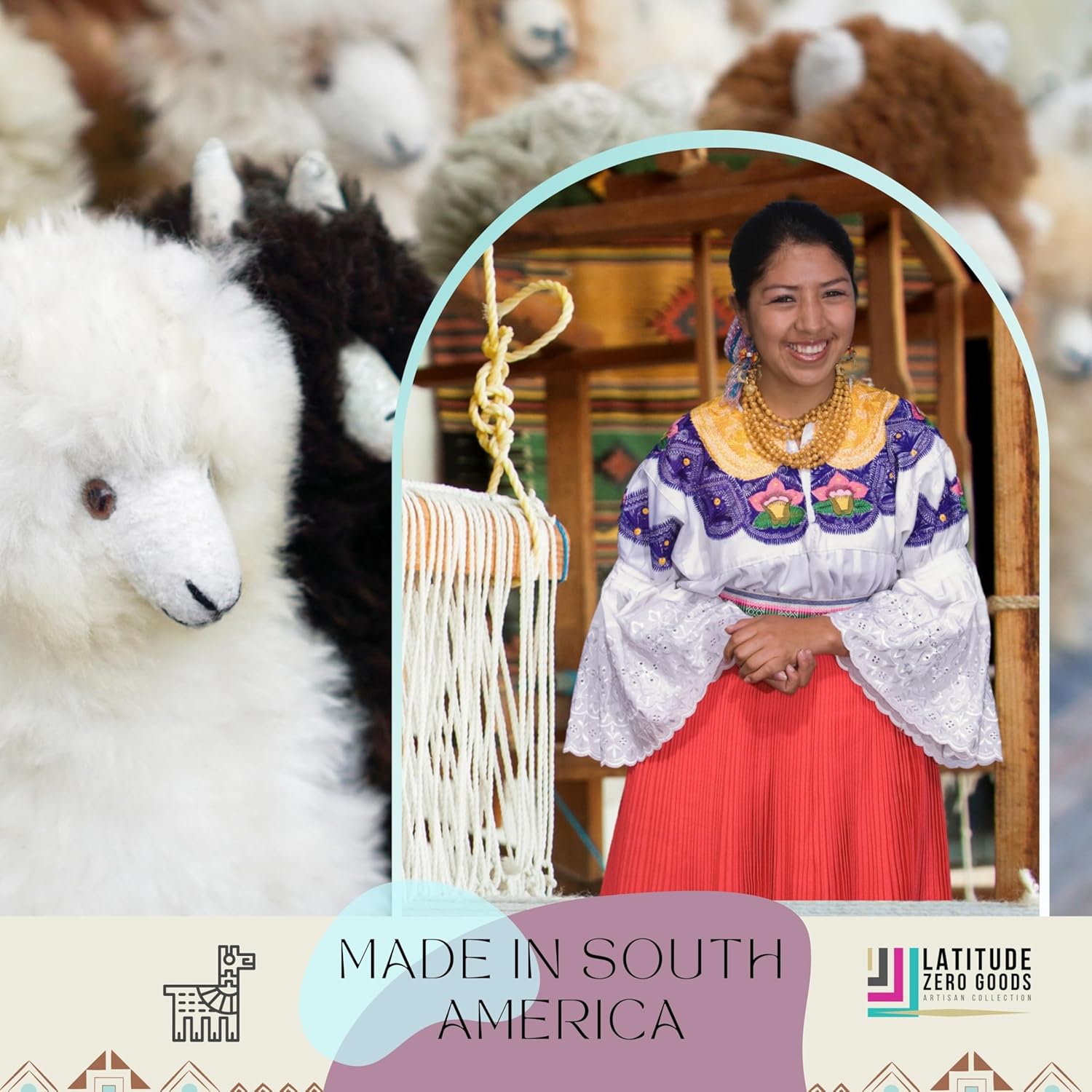 LATITUDE ZERO Alpaca Wool Handmade Poncho, Unisex Serape Coat Relaxed Style Wool Poncho, Ultra-Soft Coat