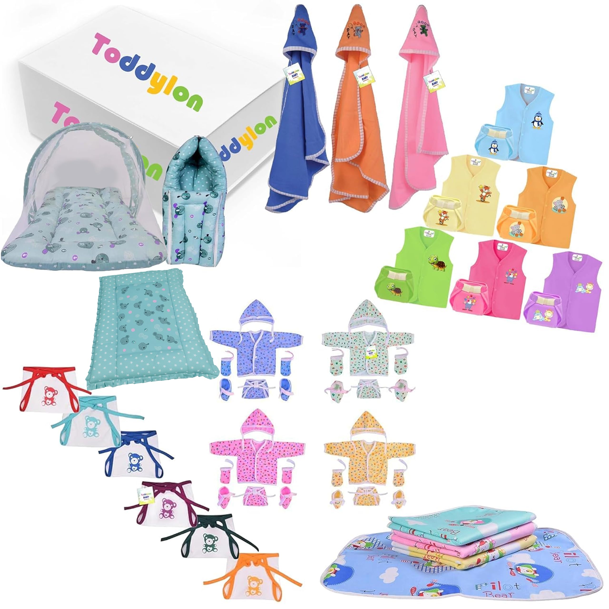 Toddylon Baby Essentials Newborn Kit 52 in 1 Combo Gifts Pack (0-6 Months)-image-12