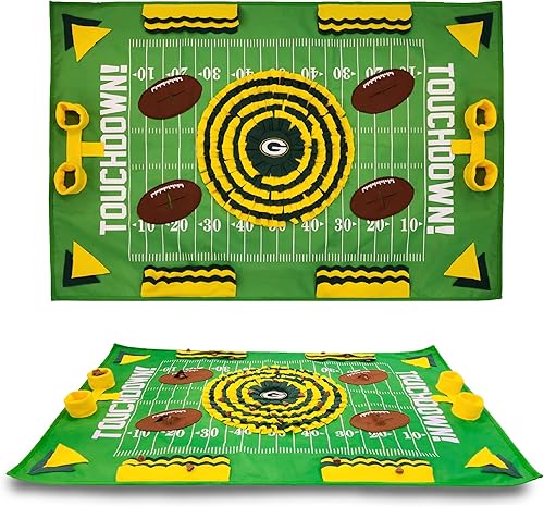 Vista 31 de NFL Kansas City Chiefs - Tapete de olfato para perros, comedero lento interactivo para mascotas, diseño de campo de fútbol, juguete de rompecabezas