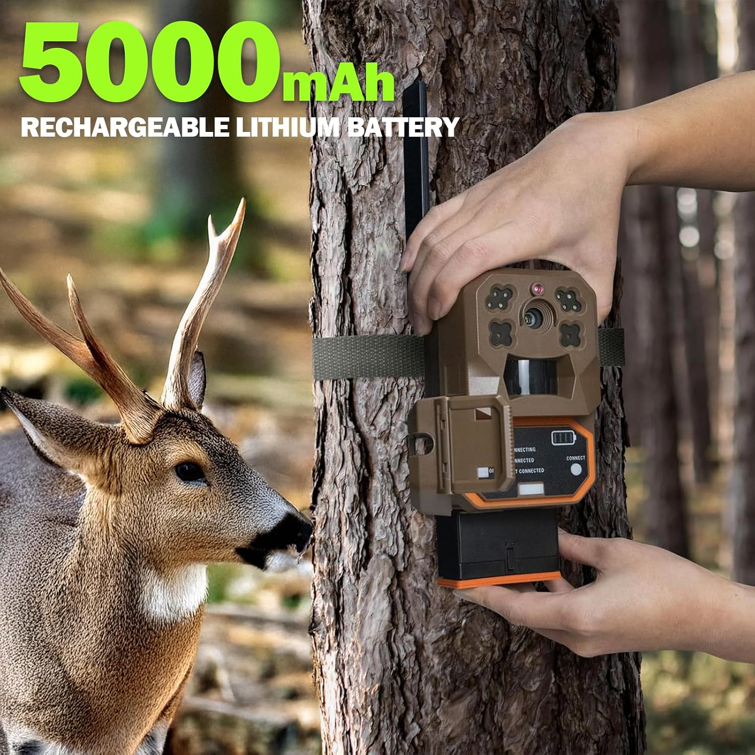 2 Pack 5000mAh Moultrie Edge Battery Pack, Moultrie Power Mag Replacement Battery Compatible with Moultrie Cellular Trail Cameras Edge, Moultrie Edge, Edge PRO, Edge 2, Edge 2 PRO