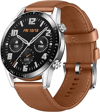 Smartwatch Huawei GT 2 46MM 2019 Relógio Inteligente, Bluetooth 5.1, Tela 1,39" Amoled 454x454 HD (Marrom) 