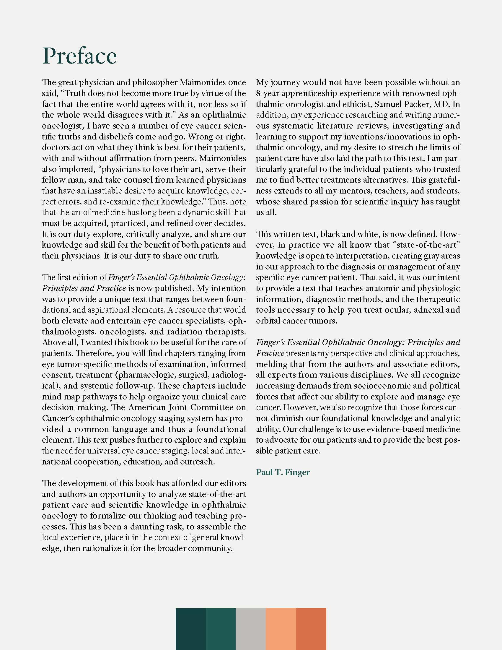 Finger's Essential Oncología Oftálmica: Principios y Práctica