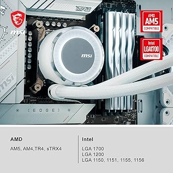 MSI MAG CORELIQUID E360 WHITE AIO CPU Liquid Cooler | 3 Phase Pump