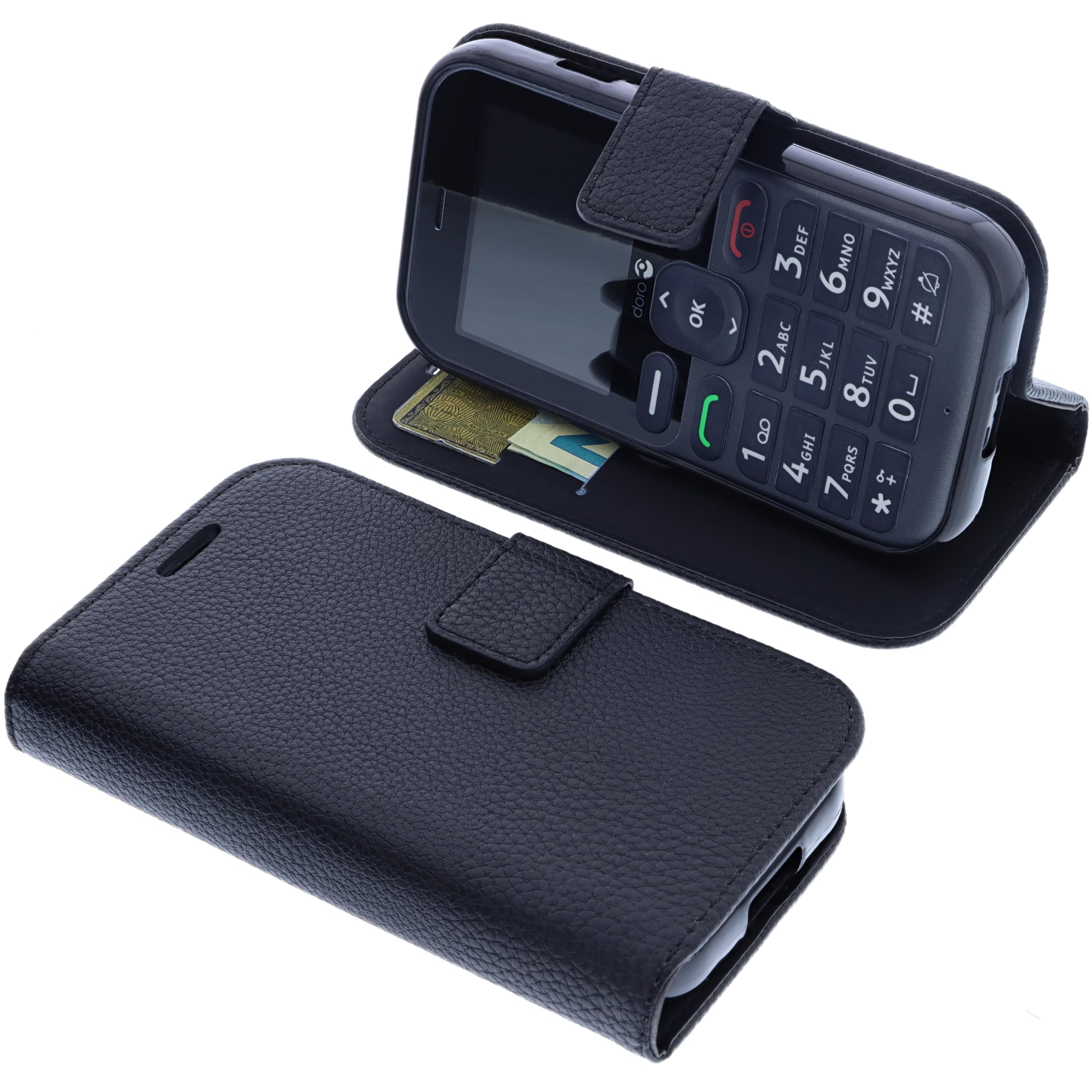 Custodia A Libro Verde Per Doro Leva L10 - Cover Portafoglio In Pelle Sintetica Con Chiusura Magnetica, Tasche Per Carte E Supporto Per Video