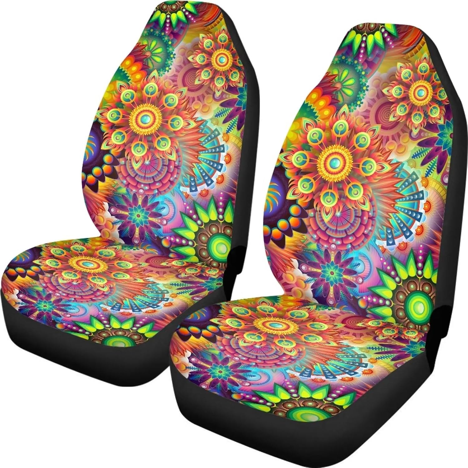 Abstract Geometric Colorful Car Seat Covers