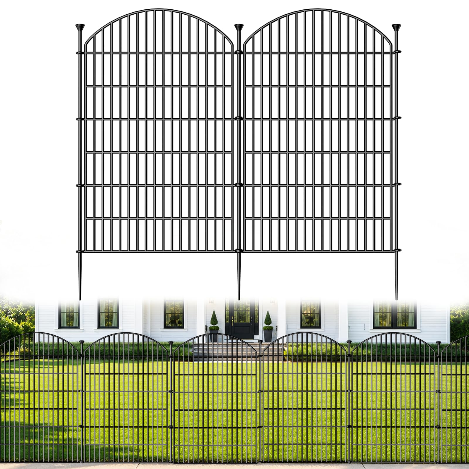 No Dig Garden Fence Panels 12 Pack