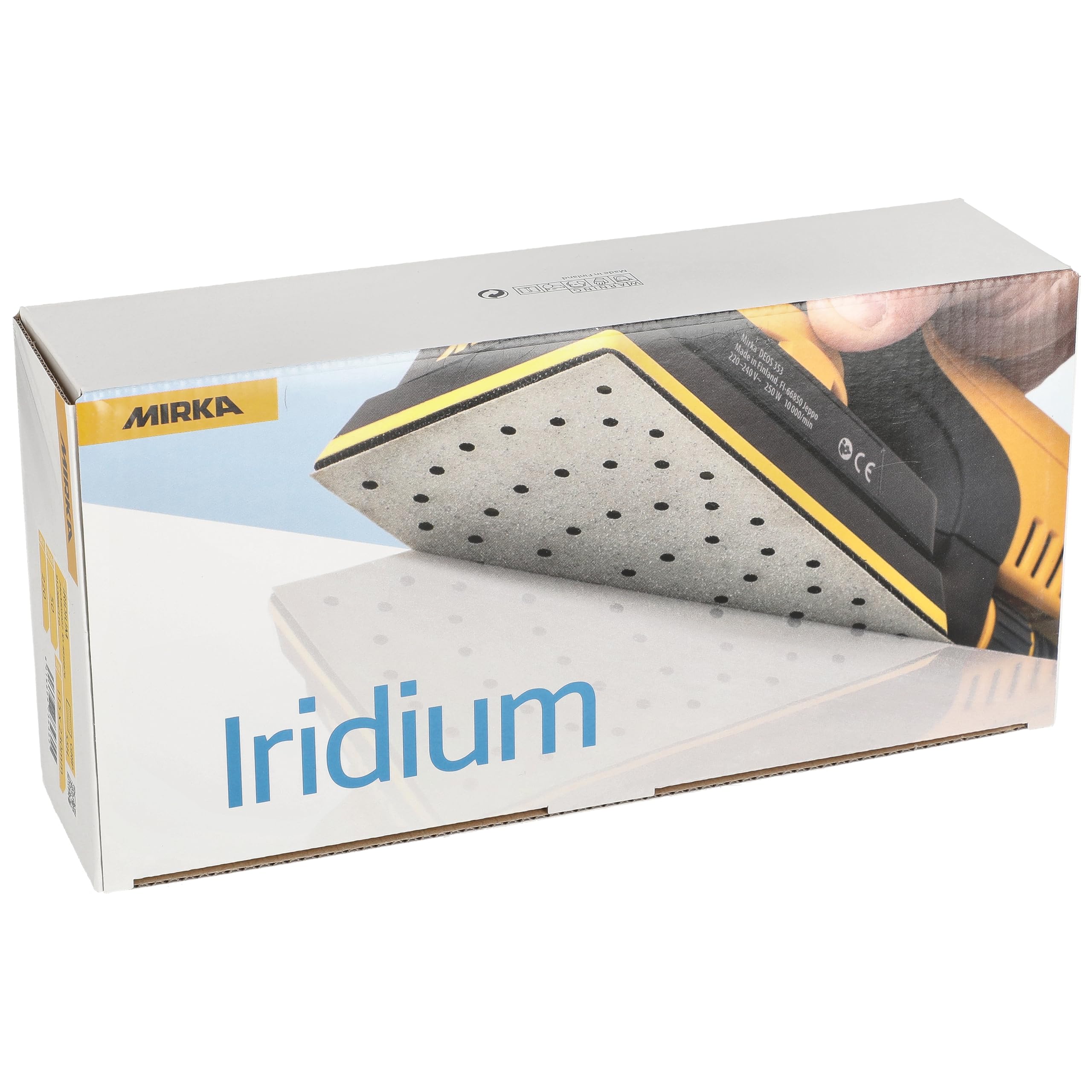 Mirka papier ścierny Iridium 115x230 mm 55 otworów rzep | Mirka Iridium papier ścierny 220 do lakieru szpachli podkładu drewna stali materiałów mineralnych plastiku