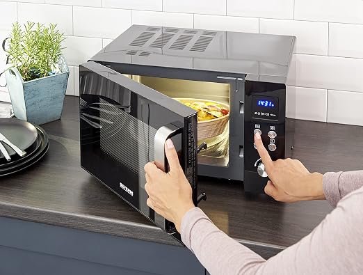 SEVERIN MW 7750 Forno microonde 800W da 20 L con funzione grill 1000 W,  Microonde piccolo 2in1 per cuocere e scongelare, Microonde con 10 livelli  di potenza, Piatto girevole, Nero : Amazon.it: Casa e cucina