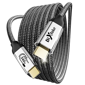 USB-C Cable [3.3 FT], 240W PD Fast Charging, 20Gbps Data Transfer, 2026 New USB C to USB C Ultra Cable, Thunderbolt 4 for MacBook, Android Auto, External SSD and More Type-C Devices