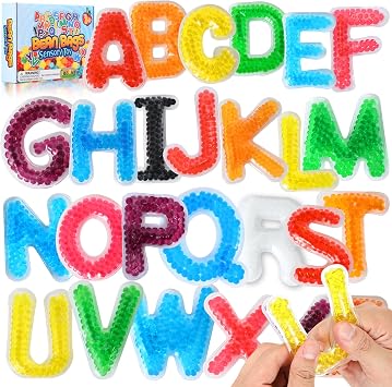 LESONG Autism Sensory Fidget Toys Alphabet Letters ABC Learning Educational Montessori Toys,Quiet Fidgets Sensory Toys for Classroom Calm Down Corner Autistic Relief