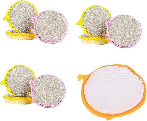 Miniatura 1 de EBLLPA 10 piezas de esponja duradera para fregar platos de doble cara paño de lavado herramienta de limpieza de cocina almohadillas de fregar poder