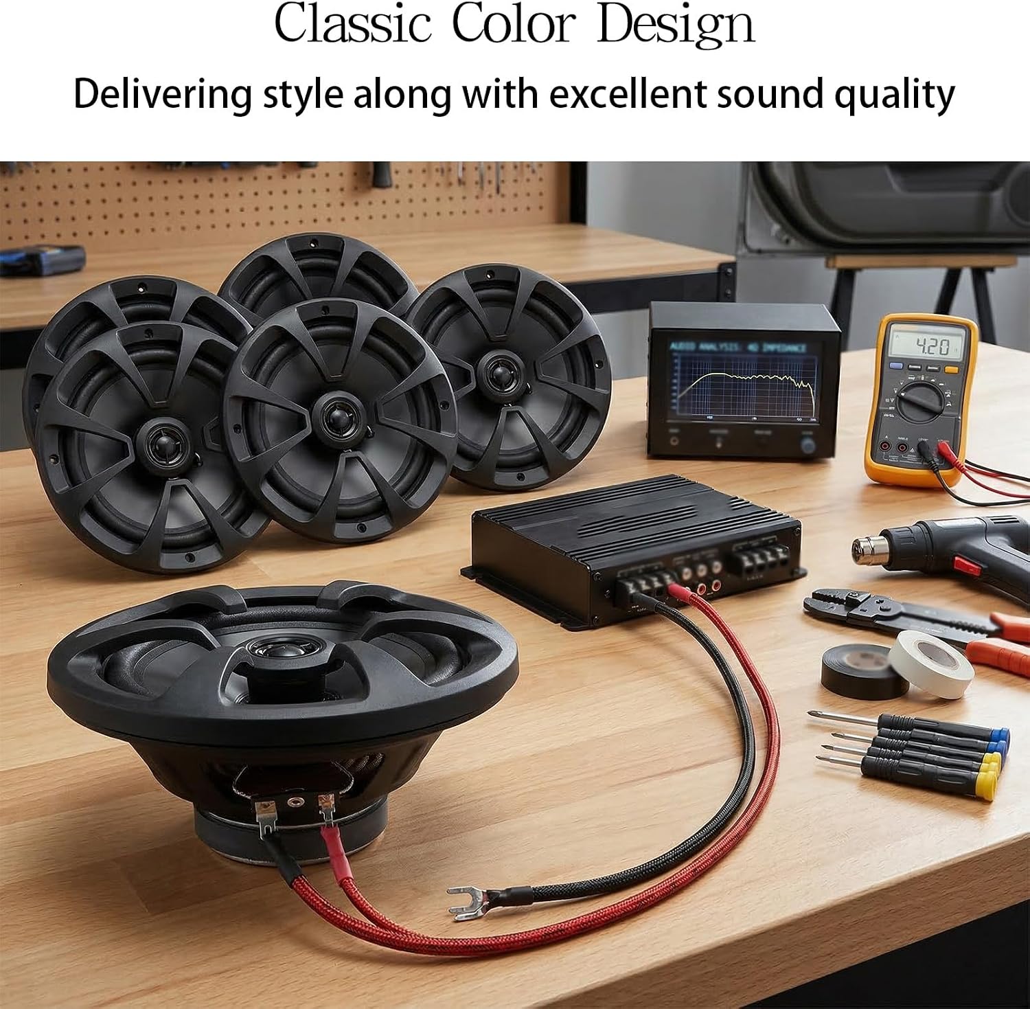 3 Pairs 2 Way Coaxial Car Audio Speakers, Enhanced Bass Response, Black Car Loudspeaker, Full Range Speakers, Easy Installation and Powerful Sound(6.5")