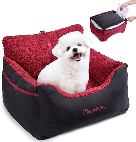 Miniatura 7 de BurgeonNest Asiento de automóvil para perros pequeños, totalmente desmontable y lavable, asientos de auto para gatos de menos de 25 libras, asientos