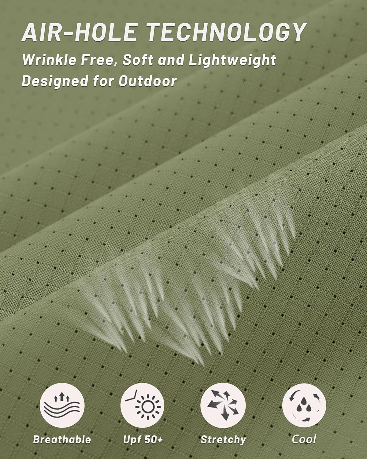 MAGCOMSEN Men's Fishing Shirts UPF 50+ Short Sleeve Sun Protection Shirts Quick Dry Cooling Button Down Shirt Hiking Safari - Image 4