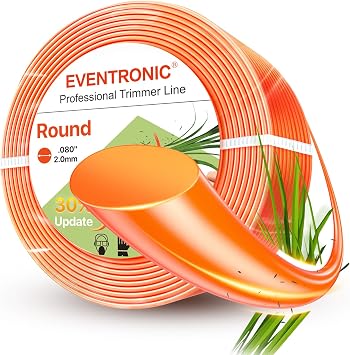 0.080 Inch String Trimmer Line 420FT Round Heavy Duty Weed Eater String | Universal Replacement Weed WackerString, Premium Nylon, Low-Noise Weed Trimmer Line Fits Medium&Heavy Grass&Weed