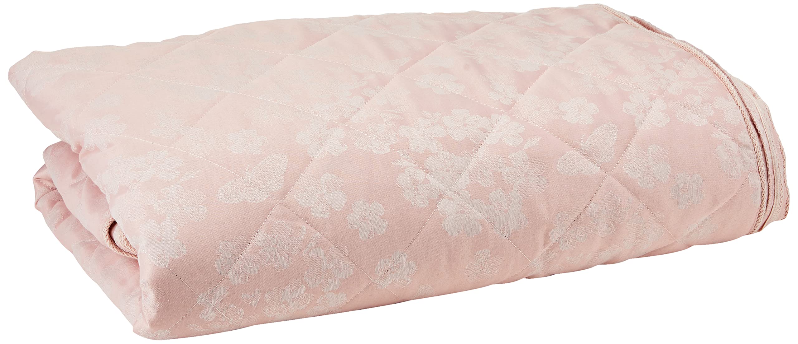 Dreams & Drapes Blush Serene Blossom-Jacquard Bedspread, Pink,240X220cm