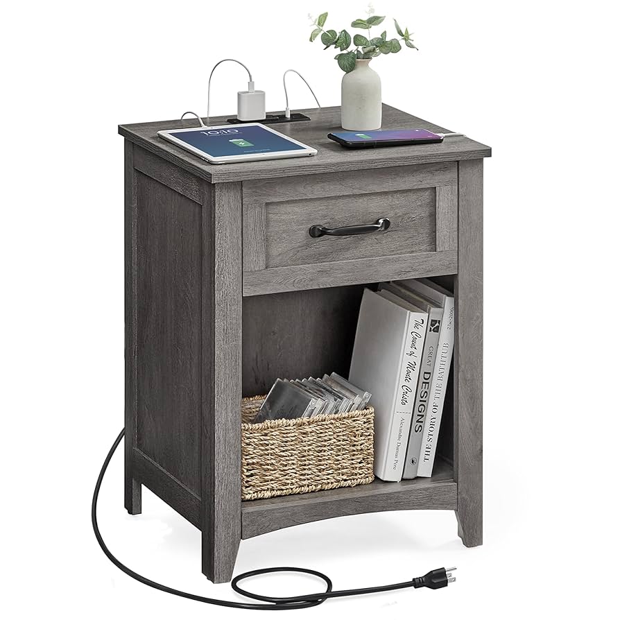 Amazon.com: VASAGLE LIRY Collection - Farmhouse Nightstand