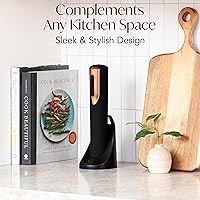 Vista 7 de Abrebotellas de vino eléctrico recargable, base de carga y cortador de papel de aluminio incluido con abridor automático de vino, sacacorchos