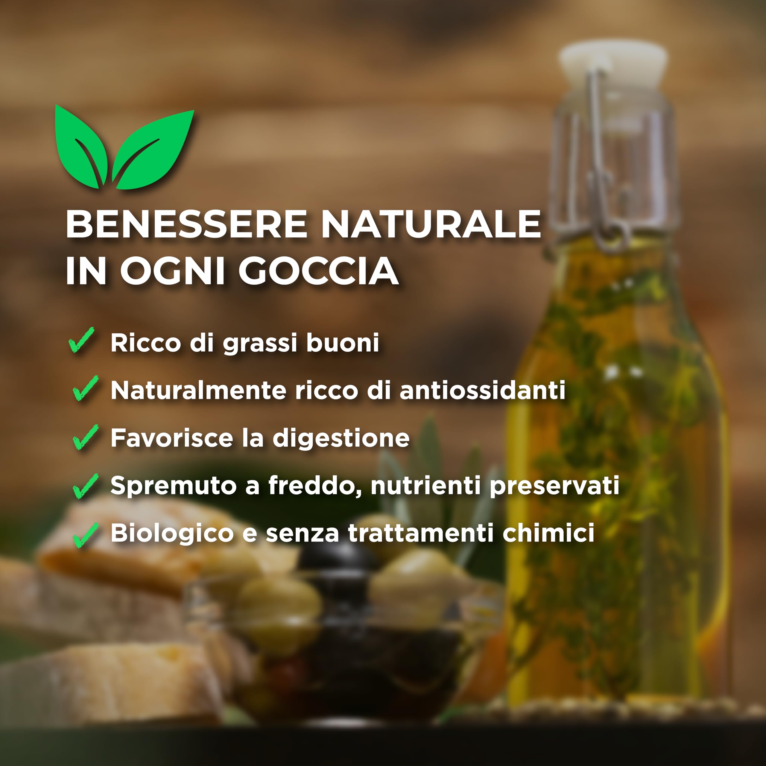 RACILIA Olio Extravergine di Oliva Biologico - Olio Evo Bio 100% Italiano, Spremuto a Freddo - 750 ml