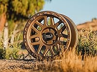 Vista 5 de RockTrix RT110 - Rueda de 17 pulgadas, patrón de pernos de 6 x 5.5 pulgadas, diámetro interno de 4.17 pulgadas, bronce mate, 1 unidad