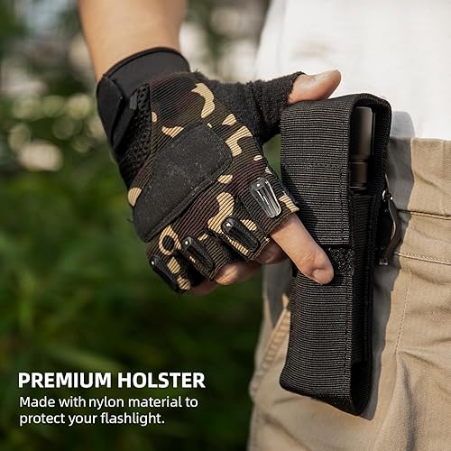 Miniatura 7 de KINGCAESAR Linternas recargables de alto lúmenes, 90,000 lúmenes, luz de flash súper brillante con 5 modos, IPX7 impermeable potente linterna LED