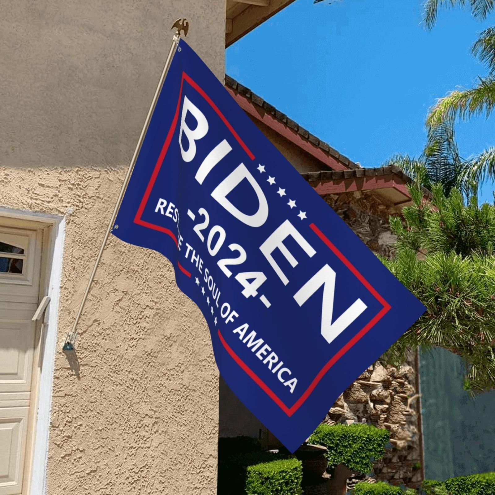 Biden 2024 Flagge – Doppelseitig, 90x150 Cm, Aus Robustem Polyester Für Drinnen & Draußen